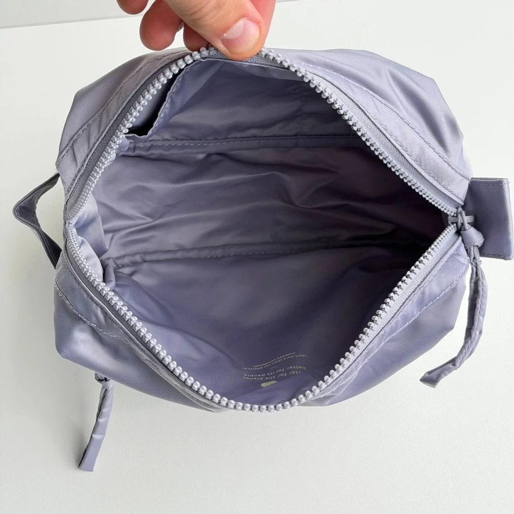 Madewell MWL Nylon Toiletry Bag Purple Travel Pouch Organizer Case